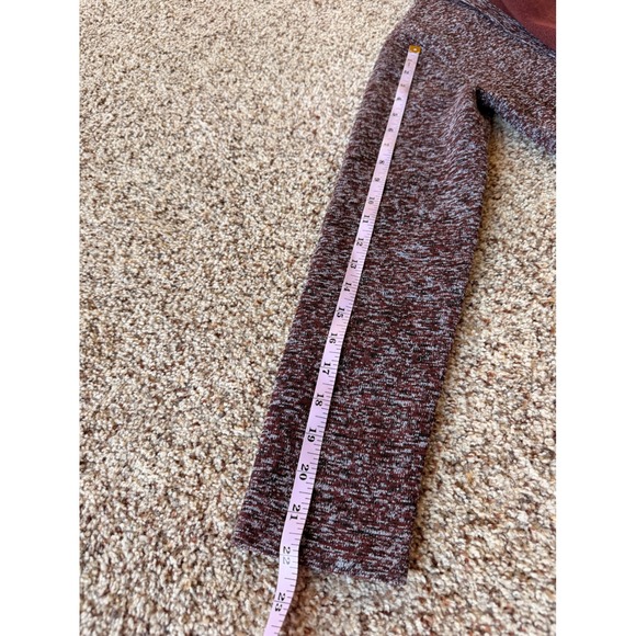 Ann Taylor‎ XS Marled Burgundy Open Front Cardigan Sweater Pockets - Picture 11 of 11